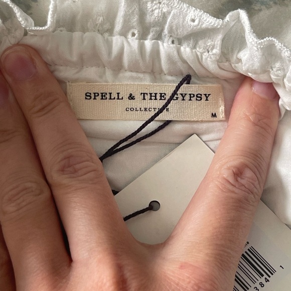 NEW SPELL & THE GYPSY COLLECTIVE Spell
Daisy Chain Ruched Mini Dress White Polka - Picture 3 of 14